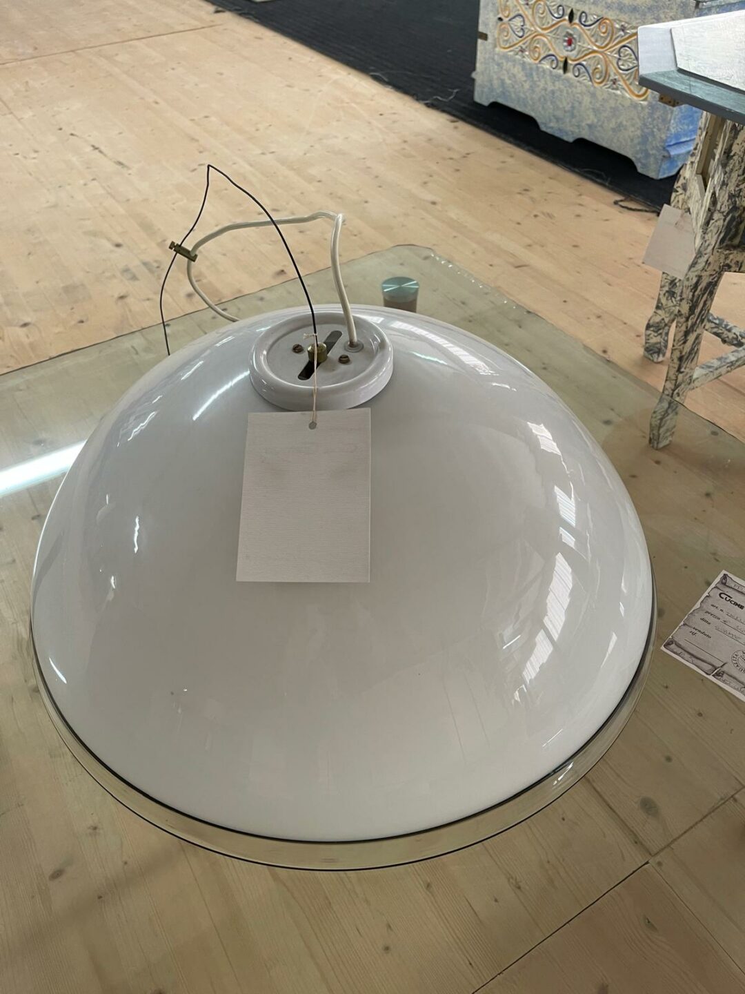 Lampadario sospensione vetro bianco S 2643