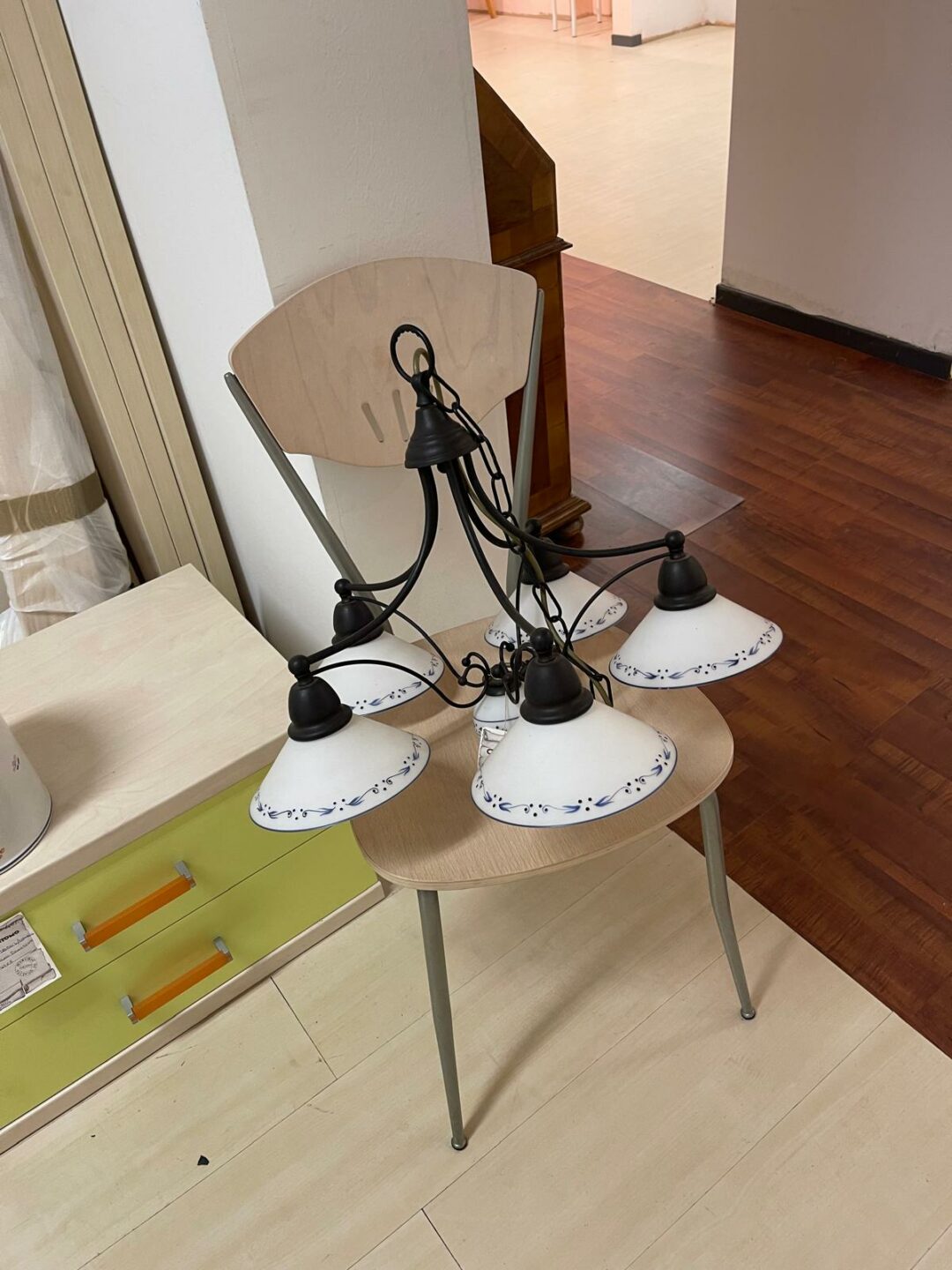 Lampadario sospensione vetro bianco S 2732