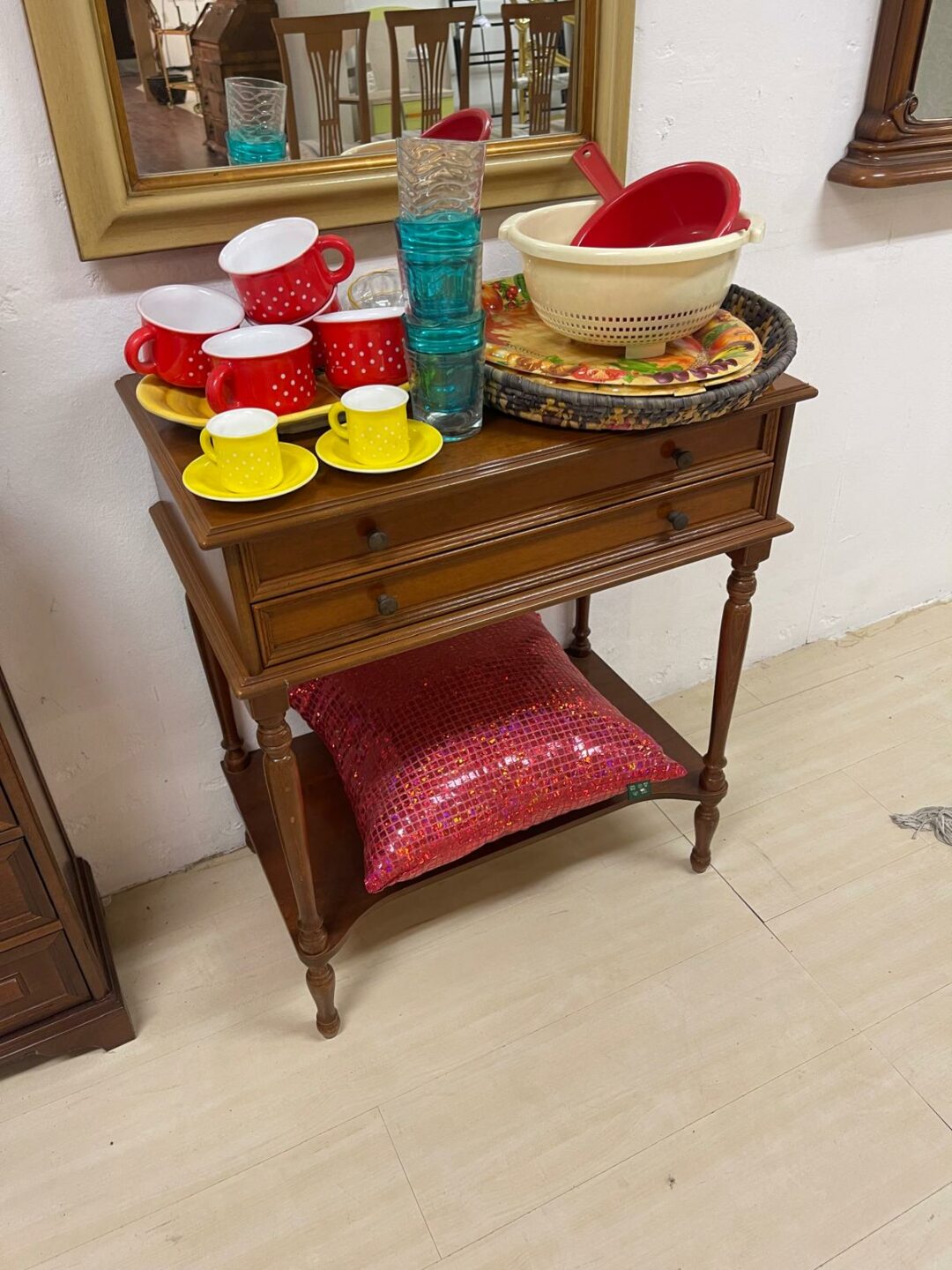 Consolle a 2 cassetti colore noce S 2749