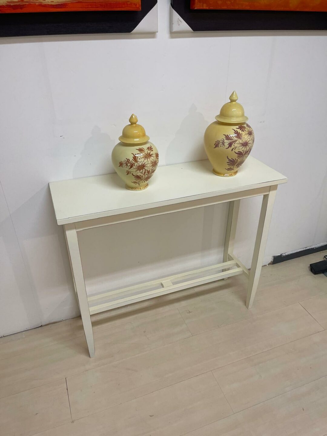 Tavolo console bianco in legno S 2815