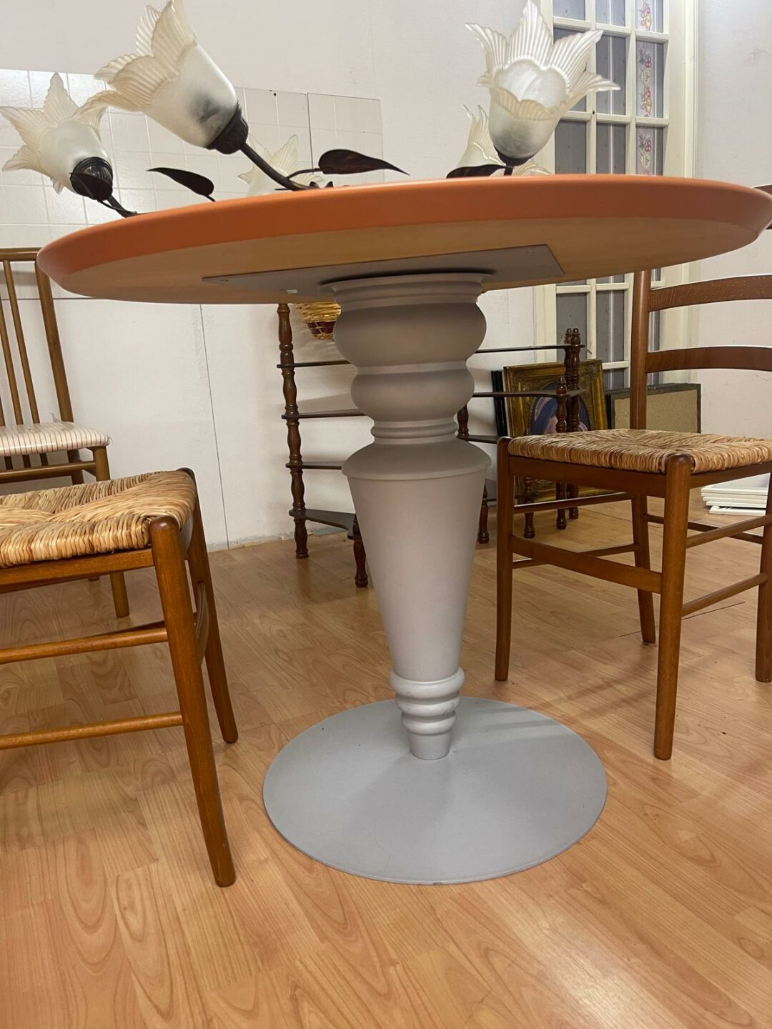 Tavolo rotondo in legno e ferro S 2869 - immagine 2