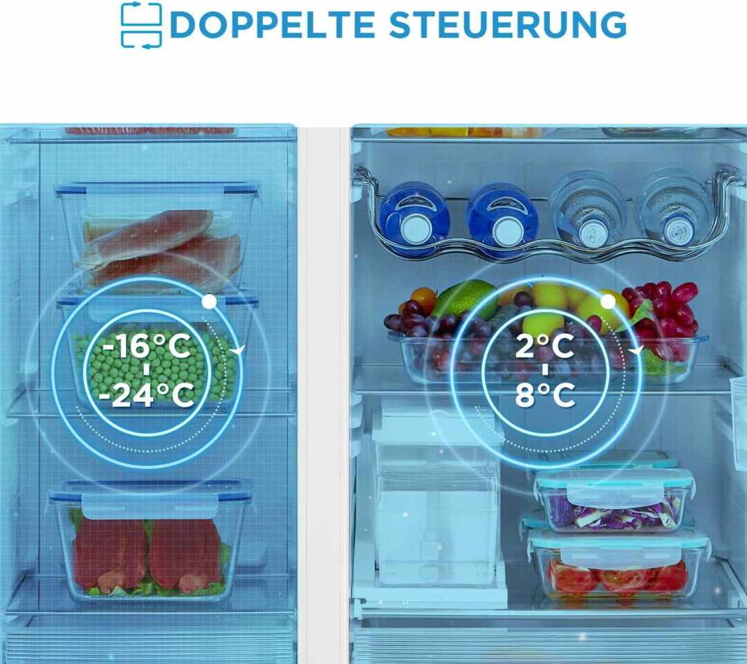 Midea KS-DDX 6.32 WT - Frigorifero/congelatore, altezza 178,8 cm, 254 kWh/anno/No Frost/Dual Inverter Compressor/con erogatore di acqua/ghiaccio 3 in 1 e serbatoio dell'acqua, Dark Inox [Classe di efficienza energetica D] con diffetto estetico G-61 - immagine 7