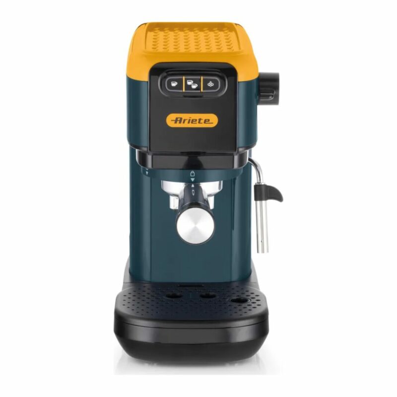 Ariete Macchina Caffè Cialde e Caffé Macinato in Polvere Espresso Manuale con Erogatore di Vapore 2 Tazze colore Mango Yellow - 1399/16 - immagine 2