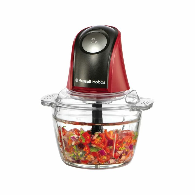 Russell Hobbs Tritatutto Tritaverdure Elettrico Capacità 0.5 Litri Potenza 200 Watt colore Rosso e Nero - 27130-56