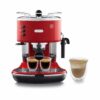 De Longhi Icona ECO 311.R Macchina Caffé Cialde e Caffé Macinato in Polvere Espresso Manuale con Erogatore di Vapore 1 o 2 Tazze colore Rosso