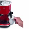 De Longhi Icona ECO 311.R Macchina Caffé Cialde e Caffé Macinato in Polvere Espresso Manuale con Erogatore di Vapore 1 o 2 Tazze colore Rosso - immagine 3