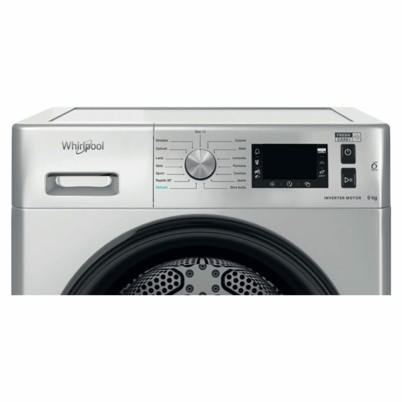 Asciugatrice Whirlpool 9 Kg Classe A+++ con Pompa di Calore Motore Inverter - FFTN M22 93 SILVER IT - immagine 3