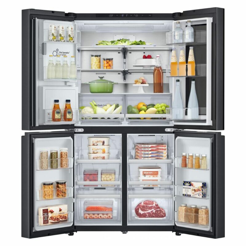 Frigorifero Americano Lg Side by Side 638 Litri Raffreddamento No Frost colore Nero - GMG960EVJE InstaView - immagine 2