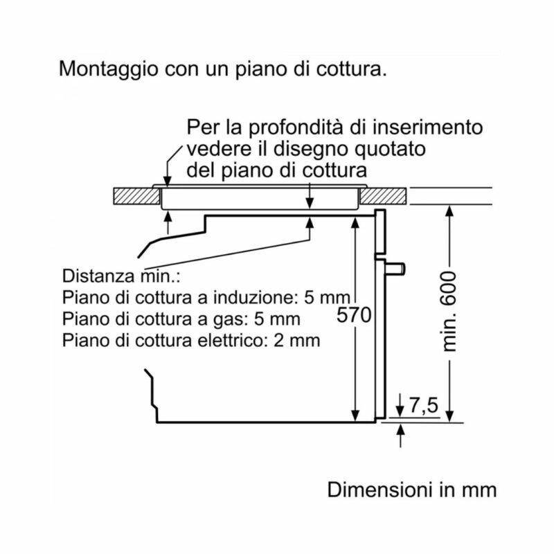 Forno Elettrico da Incasso Bosch Ventilato Multifunzione con Grill Cottura a Vapore 71 Litri 60 cm Classe A+ | HRG312BB3E Serie 4 - immagine 5