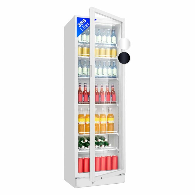 Frigo per bottiglie Bomann KSG 7351, larghezza 60 cm, 356 L, porta in vetro bianco G-89 ( con difetto estetico )