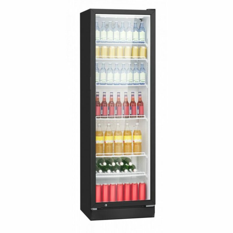 Frigo per bottiglie Bomann KSG 7351, larghezza 60 cm, 356 L, porta in vetro nero G-91 ( con difetto estetico )