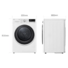 Asciugatrice Lg 9 kg Classe A++ DUAL Inverter con Pompa di Calore 66 cm - RH90V5AV6N Serie V5 - immagine 7