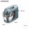 Impastatrice Planetaria Kenwood Capacità Ciotola 4 Litri Potenza 800 Watt colore Blu e Inox - KZM35.000GY - immagine 5