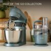 Impastatrice Planetaria Kenwood Capacità Ciotola 4 Litri Potenza 800 Watt colore Blu e Inox - KZM35.000GY - immagine 8