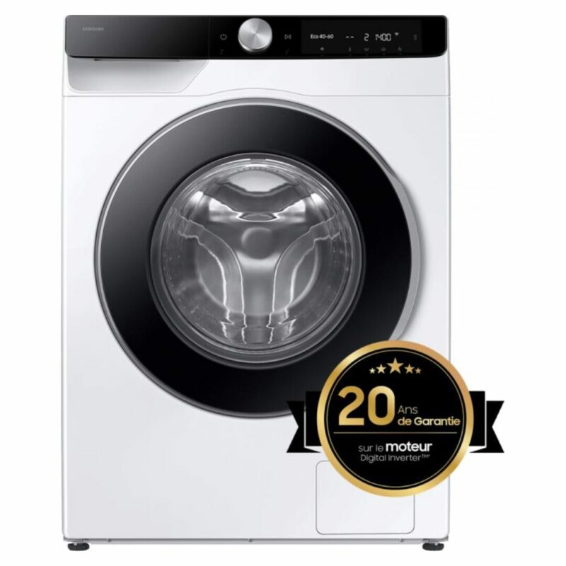 Samsung Lavatrice 9 Kg Classe A Profondità 55 cm Centrifuga 1400 giri Inverter Vapore Wi-Fi AI Control Ecodosatore - WW90DG6U85LKU3