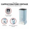 Ariete Montalatte elettrico Capacità 140/250 ml Potenza 500 Watt Monta o Riscalda il latte Colore Celeste - Cappuccino Vintage 2878 - immagine 2