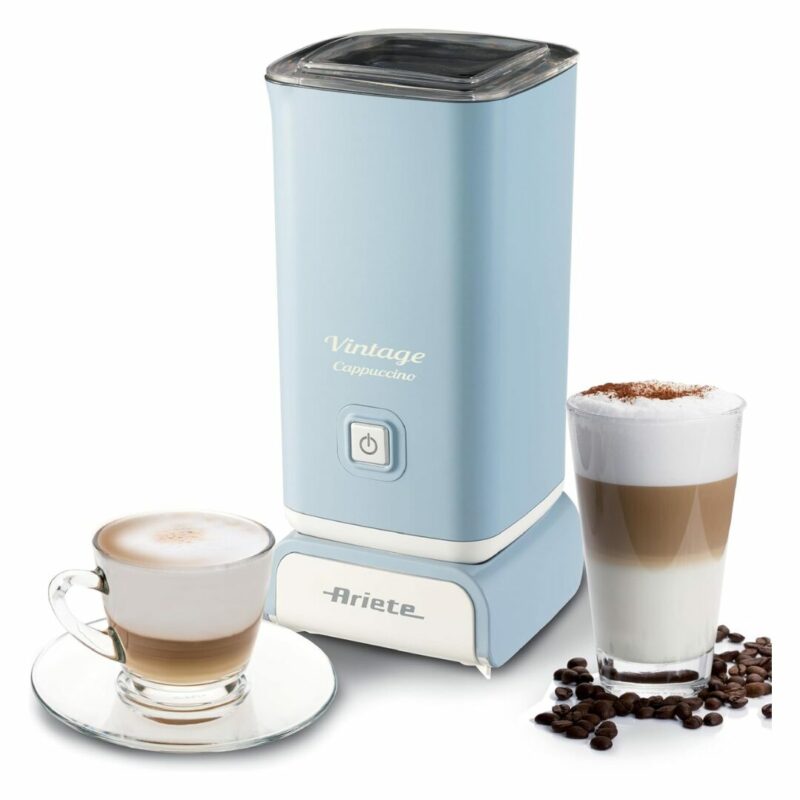 Ariete Montalatte elettrico Capacità 140/250 ml Potenza 500 Watt Monta o Riscalda il latte Colore Celeste - Cappuccino Vintage 2878 - immagine 6