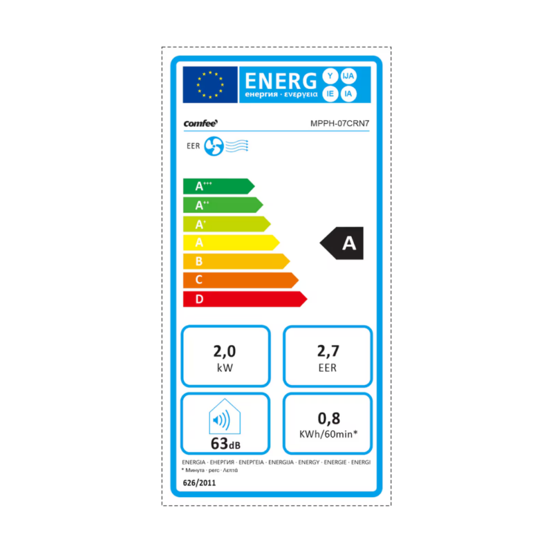 Condizionatore portatile Comfee Pinguino MPPH-07CRN7 7000 BTU G-138 (con difetto estetico) - immagine 6