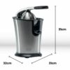 RGV Arancia Express Spremiagrumi Elettrico Semi Professionale Piccolo e Compatto Automatico con Leva, Microswitch di Sicurezza e Beccuccio Antigoccia, 160 W, in Acciaio Inox Inossidabile - immagine 3