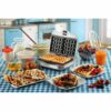 Ariete Macchina per Waffle con Rivestitura Antiaderente colore Azzurro - 1973 Waffle MAKER - immagine 3