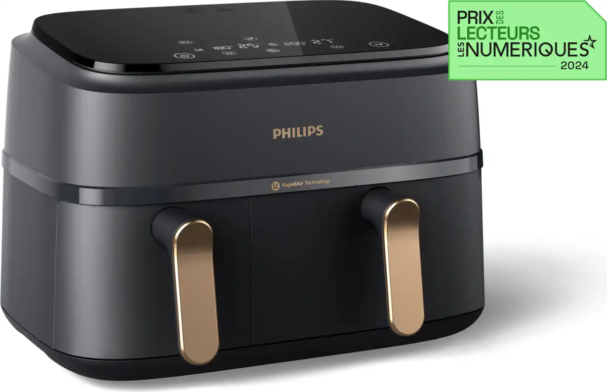 Friggitrice ad Aria Philips Airfryer Capacità 9 Litri Potenza 2750 Watt con Doppio Cestello colore Antracite - NA352/00
