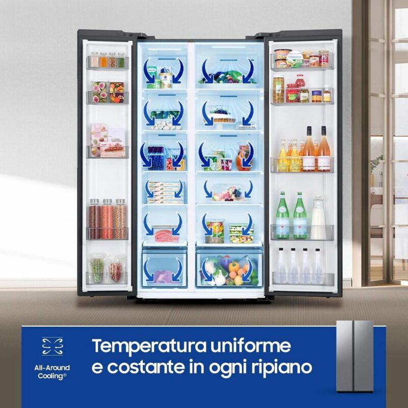 Samsung Frigorifero Americano Side by Side 583 Litri No Frost colore Inox - RS57DG400EM9EF - immagine 12