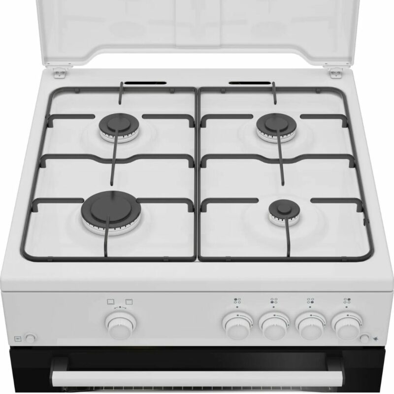 Beko Cucina a Gas 4 Fuochi Forno a Gas 60x60 cm con Coperchio - FBG62010DW - immagine 4