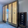 Camera da letto cafè de sart completa di armadio in 4 ante, cassapanca, cassettiera e letto matrimoniale S 3257 - immagine 8
