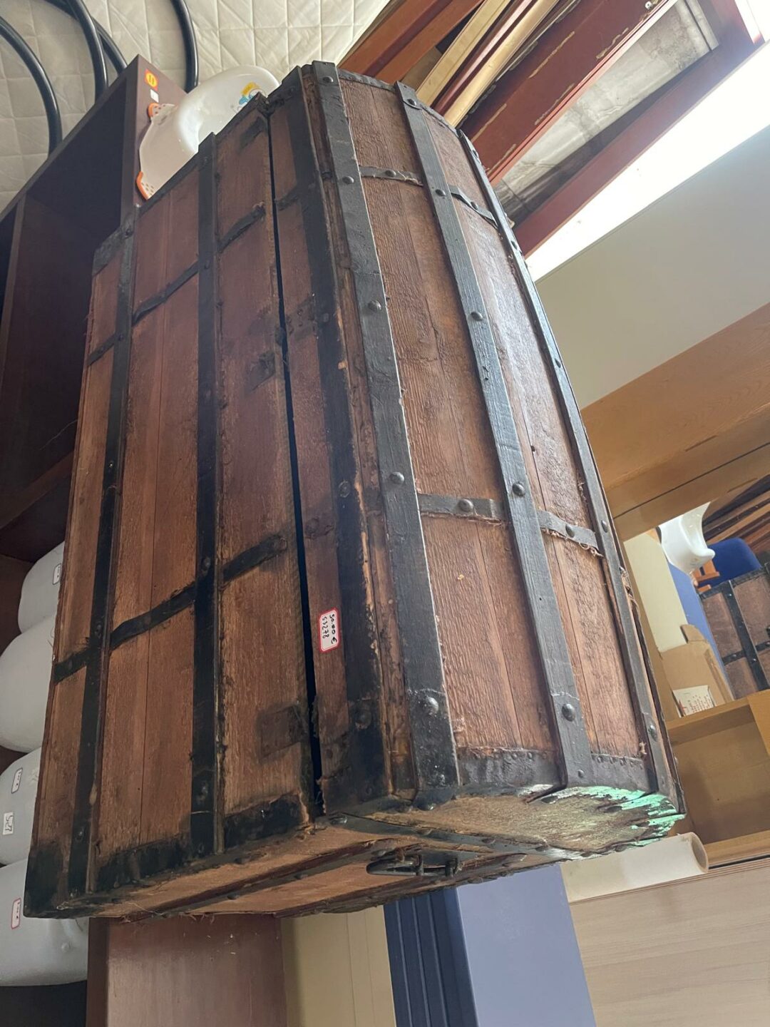 Cassapanca in legno antica S 3278 - immagine 3