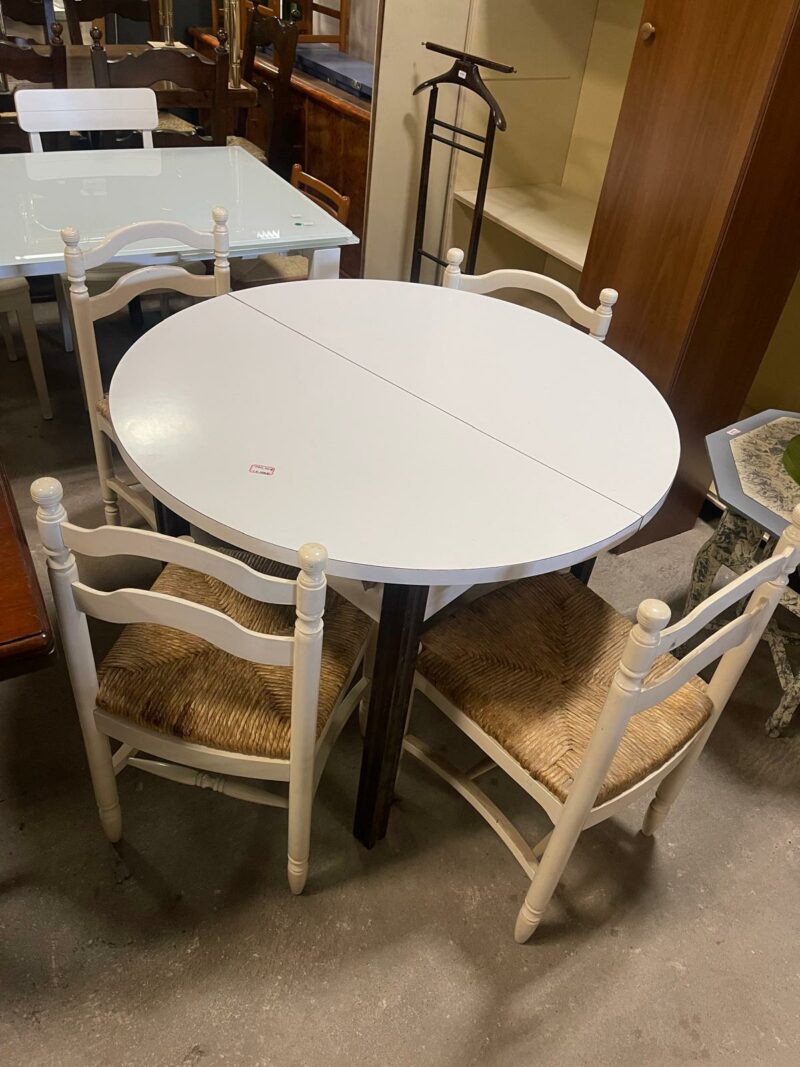 Tavolo rotondo allungabile con 4 sedie S 3297