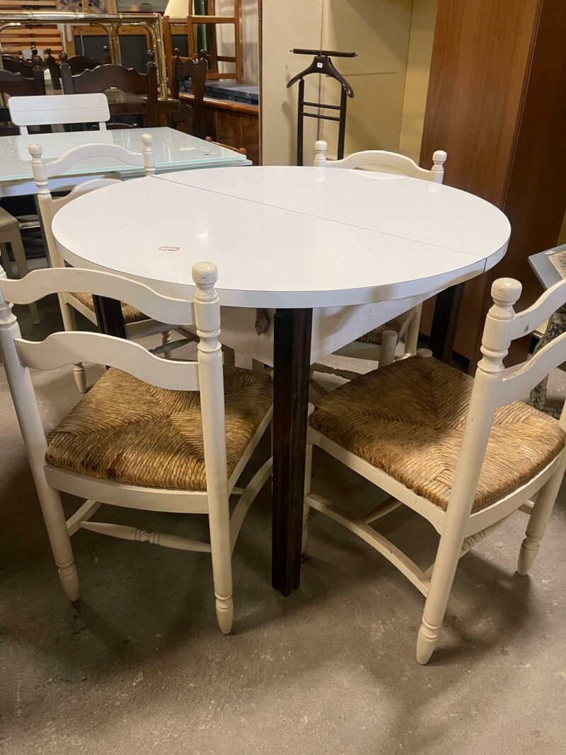 Tavolo rotondo allungabile con 4 sedie S 3297 - immagine 2