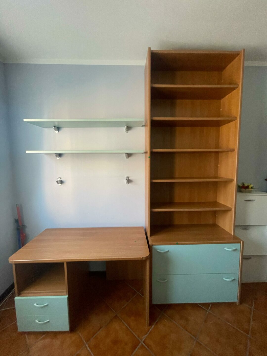 Letto a castello + scrivania con mensole + libreria S 3345 - immagine 2