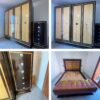 Camera da letto cafè de sart completa di armadio in 4 ante, cassapanca, cassettiera e letto matrimoniale S 3257