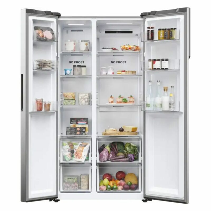 Haier Frigorifero Americano Side by Side 528 Litri No Frost colore Platinum Inox - HSR5918DNMP - immagine 2
