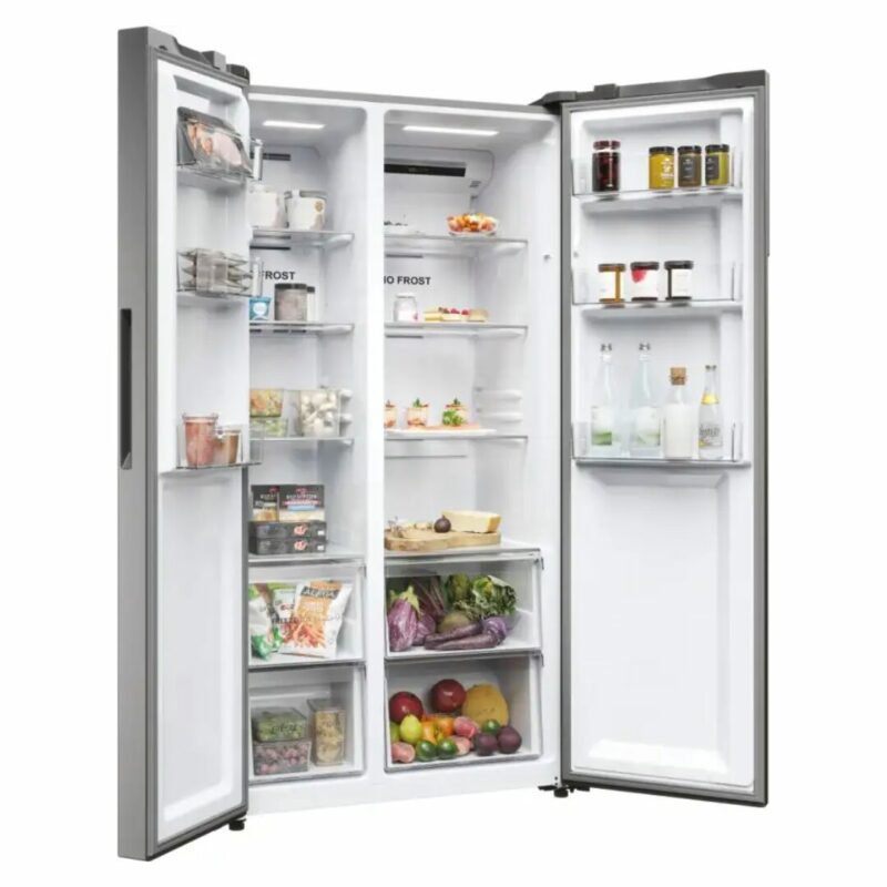Haier Frigorifero Americano Side by Side 528 Litri No Frost colore Platinum Inox - HSR5918DNMP - immagine 5