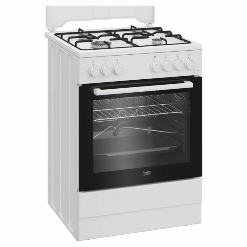 Beko Cucina a Gas 4 Fuochi Forno Elettrico Ventilato con Grill 60x60 cm con Coperchio - FBST62110ST - immagine 5