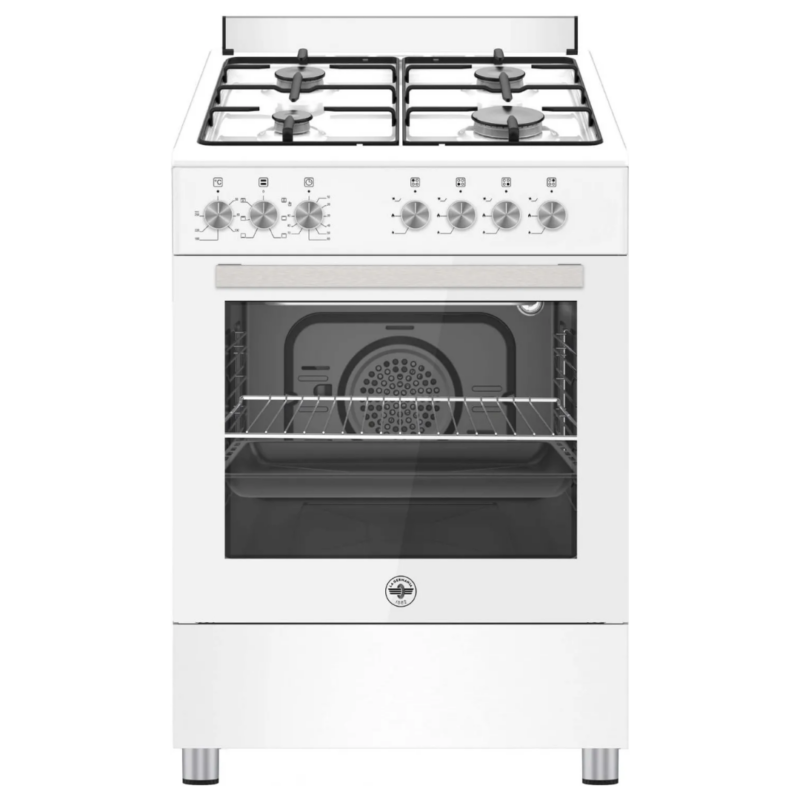 Bertazzoni Cucina a Gas 4 Fuochi Forno Elettrico Ventilato con Grill 60x60 cm Classe A colore Bianco - SE664EB/24