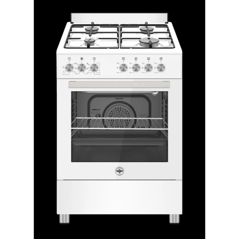 Bertazzoni Cucina a Gas 4 Fuochi Forno Elettrico Ventilato con Grill 60x60 cm Classe A colore Bianco - SE664EB/24 - immagine 2
