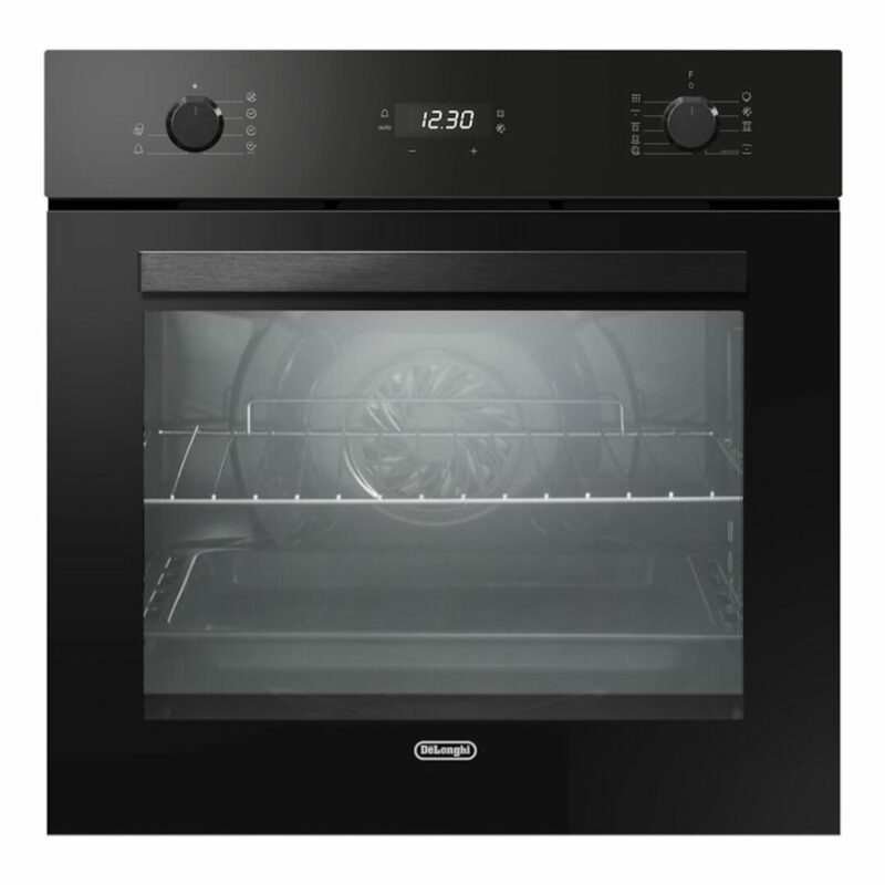 De Longhi Forno Elettrico da Incasso Ventilato Multifunzione con Grill e Cottura a Convenzione 70 Litri 60 cm Classe A colore Nero - DLP 9L N
