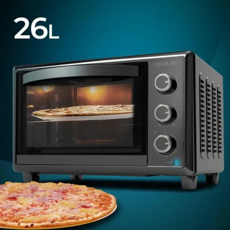 Cecotec Forno Elettrico Fornetto Capacità 26 Litri Potenza 1500 W con Pietra per Pizze colore Nero Bake&Toast 2600 - 03818 - immagine 2