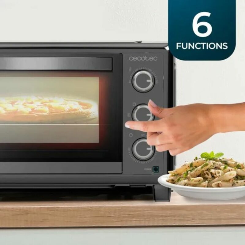 Cecotec Forno Elettrico Fornetto Capacità 26 Litri Potenza 1500 W con Pietra per Pizze colore Nero Bake&Toast 2600 - 03818 - immagine 5
