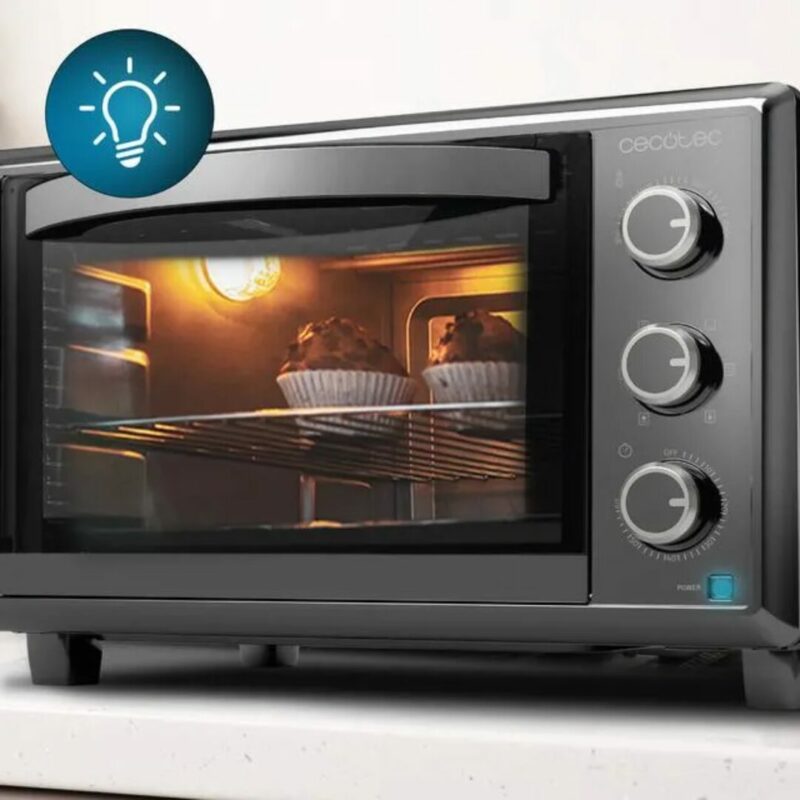 Cecotec Forno Elettrico Fornetto Capacità 26 Litri Potenza 1500 W con Pietra per Pizze colore Nero Bake&Toast 2600 - 03818 - immagine 6