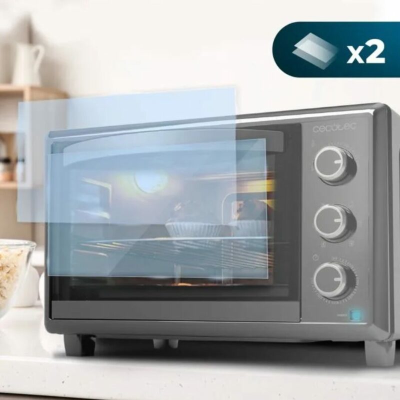 Cecotec Forno Elettrico Fornetto Capacità 26 Litri Potenza 1500 W con Pietra per Pizze colore Nero Bake&Toast 2600 - 03818 - immagine 7