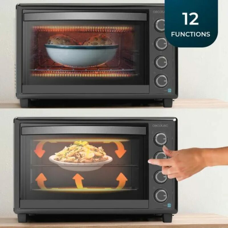 Cecotec Forno Elettrico Fornetto Multifunzione Capacità 46 Litri 2000 Watt - 3820 Bake&Toast 4600 Black Gyro - immagine 3