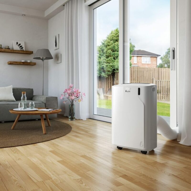 DE LONGHI PAC EM82K Condizionatore Portatile 9400 BTU/h 63 dB Bianco - immagine 5