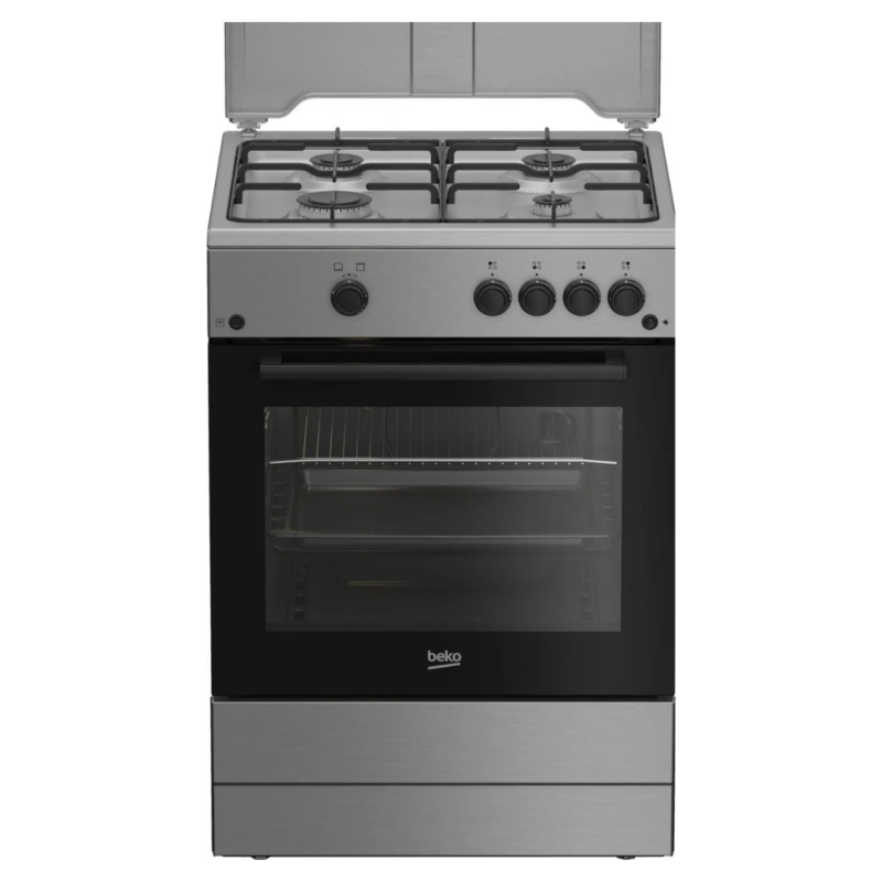 Beko Cucina a Gas 4 Fuochi Forno a Gas Ventilato Larghezza x Profondità 60x60 cm  - FBG62010DX