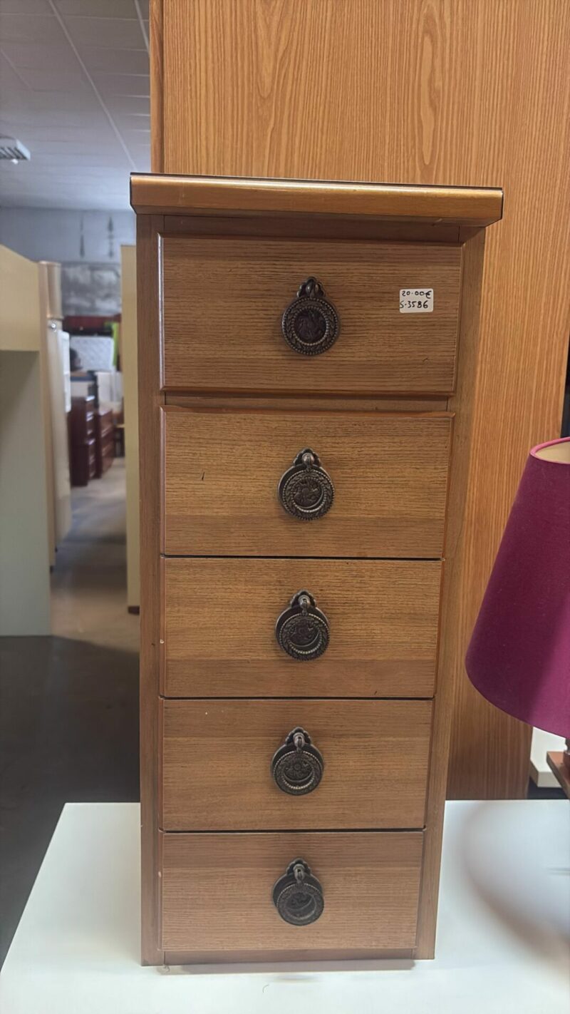 Cassettiera in legno con 5 cassettini  S 3586