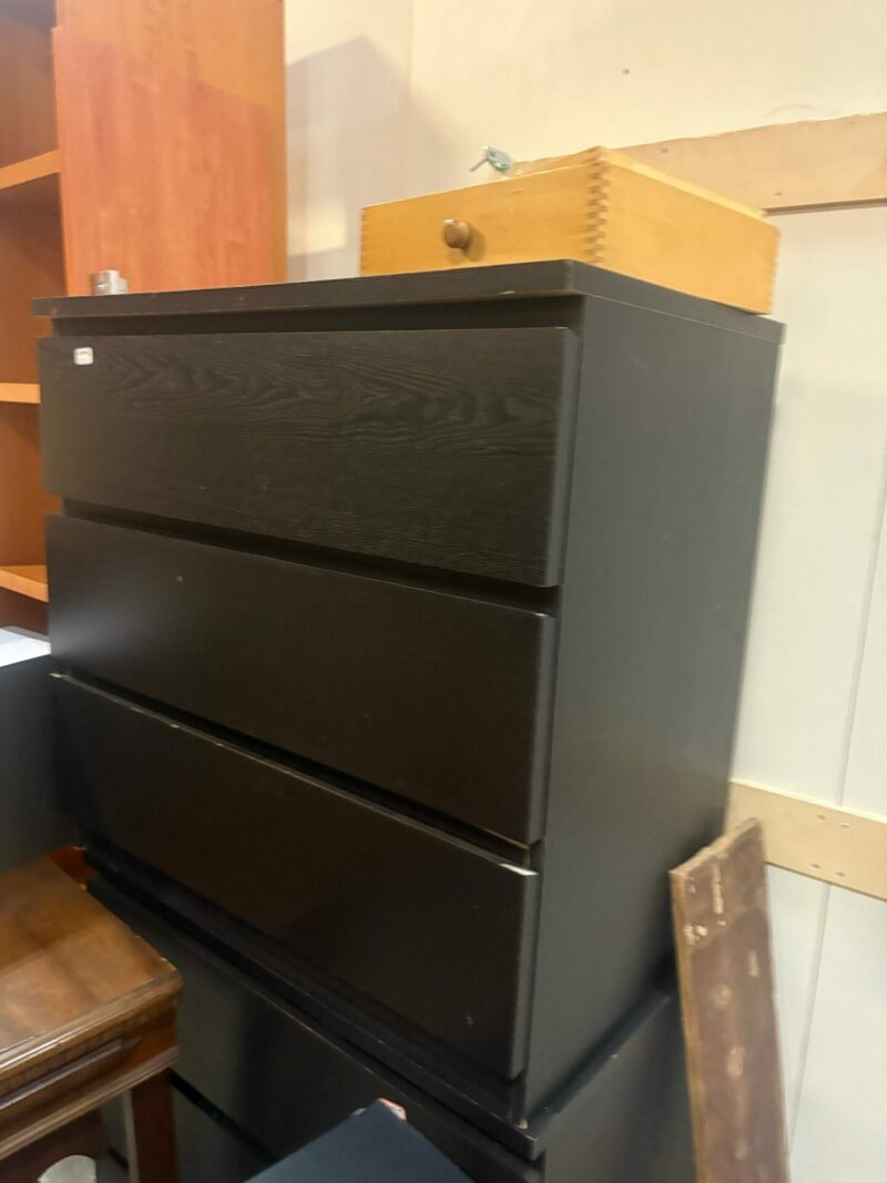 Cassettiera nera con 3 cassetti usata S 3456 - immagine 2