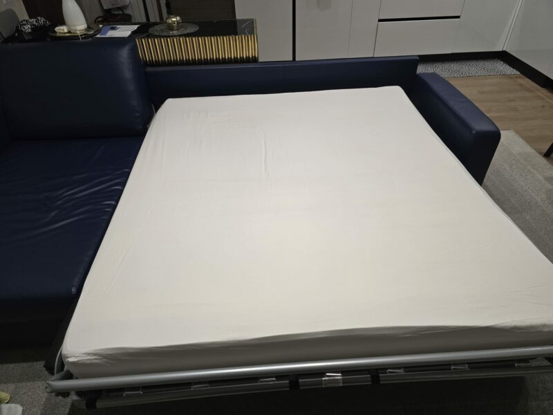 Divano Letto in pelle Blu scuro S 3633 Art.211 - immagine 10