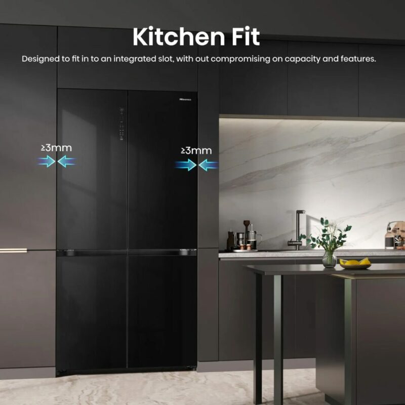 Hisense Frigorifero Americano Side by Side Capacità 591 Litri No Frost colore Nero - RQ768N4GBE - immagine 5